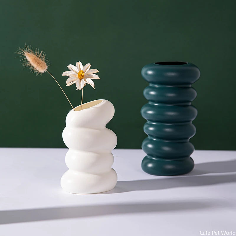 Plastic Spiral Decorative Vase